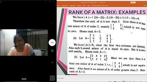 MATRICES LEC11 By RANJANA DUTTA