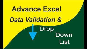 How to create Drop Down list in Excel [urdu / hindi Tutorial