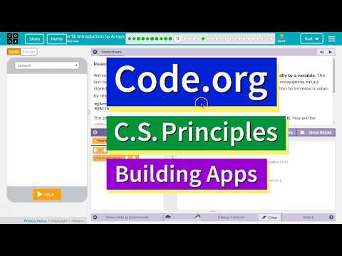 Introduction to Arrays Lesson 13.11 Tutorial with Answers Code.org CS Principles