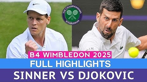 Jannik Sinner Vs Novak Djokovic - Full Highlights Epic Tennis Before Wimbledon 2025 1080P (HD)