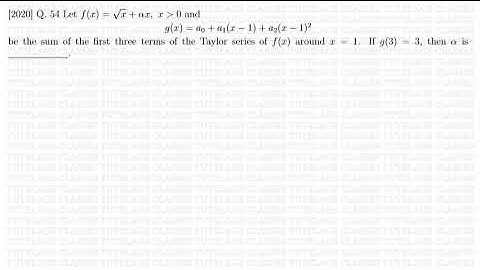 JAM 2020 Mathematics (MA) Q. 54 Real Analysis