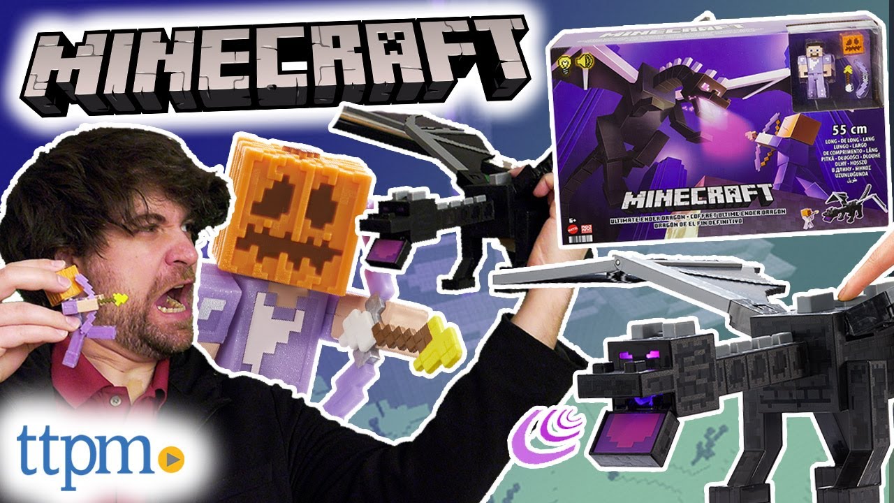 Minecraft Figures Ultimate Ender Dragon 22 & Steve 3.25 Action