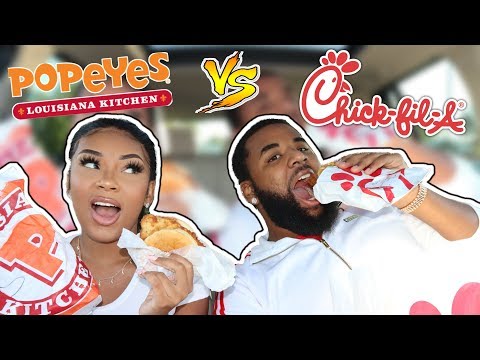 POPEYES vs CHICK-FIL-A!! WHICH CHICKEN SANDWICH IS BETTER? (HILARIOUS)