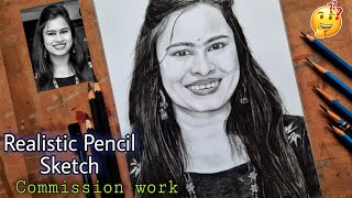 Realistic Pencil Sketch Portrait - Commission Work | Timelapse screenshot 2