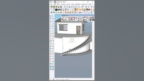 The Fastest way to Create a Spiral Staircase in SketchUp using 1001 bit tool #shorts #sketchup #100k