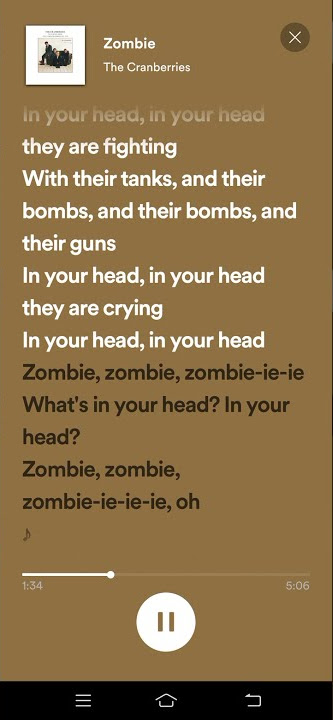 Zombies lyrics - The Cranberries