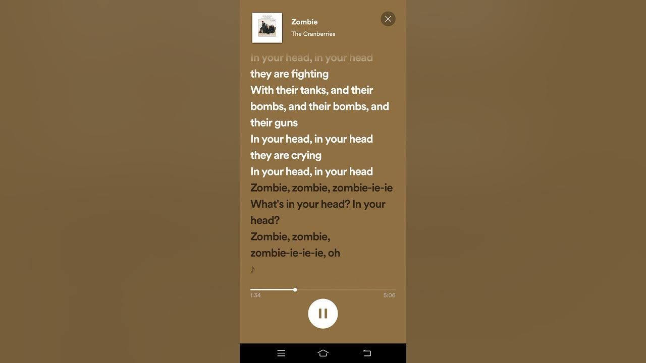 Zombies lyrics - The Cranberries