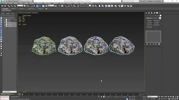 3dModelling a rock - Part 5 - Adjustments to pivot and texture + adding LODs