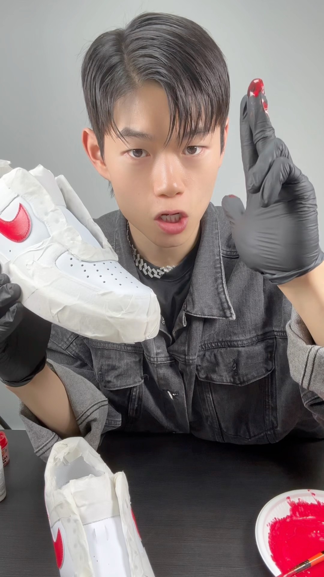 Squid game Nike custom challenge #beatbox #nike #nikeshoes