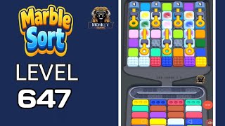Marble Sort hard level 647 walkthrough solution