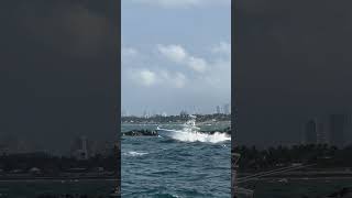 Memorial Day at the inlet #florida #beach #waves #boat #shorts