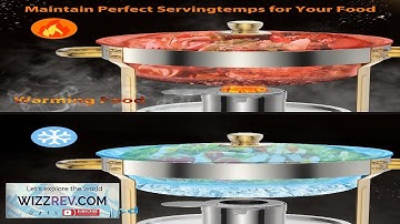 Garvee Chafing Dish for Buffet 2 Pack 5QT Round Chafing Dishes Buffet