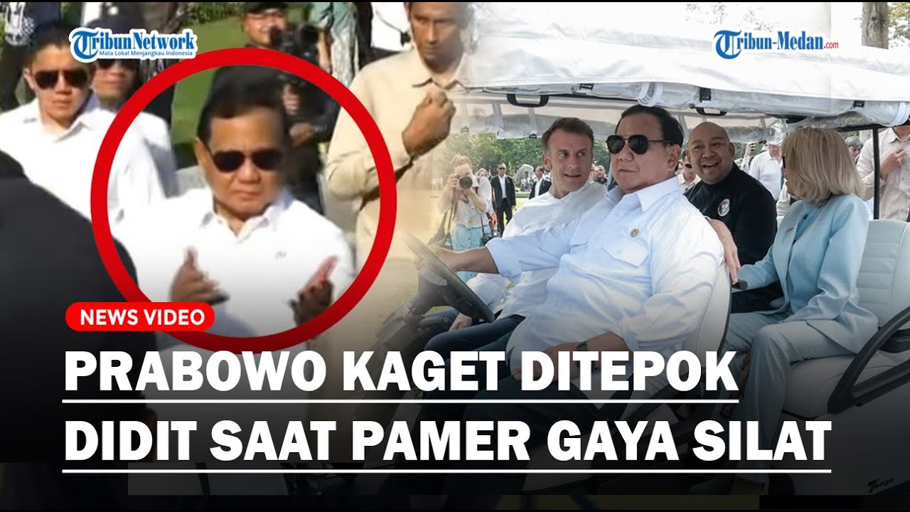 GAYA SILAT Prabowo saat Bersama Macron dan Wartawan di Candi Borobudur