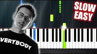 Logic - 1-800-273-8255 ft. Alessia Cara - SLOW EASY Piano Tutorial by PlutaX chords