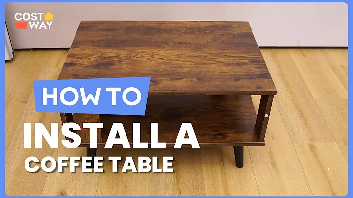 How to Install the Compact Retro Mid-Century Coffee Table | HV10347 #costway #howto