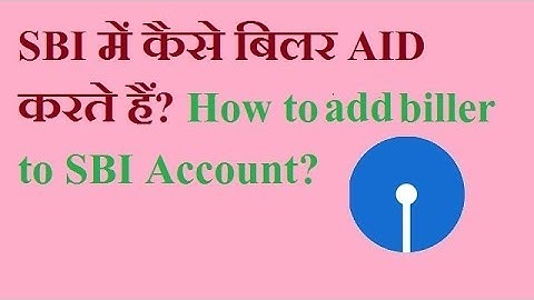 How to add biller in SBI net banking?