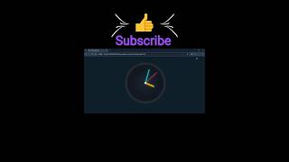 🌈HTML & CSS DURATION ANALOG CLOCK #coding #htmlcssjs #webdesign #shorts screenshot 1