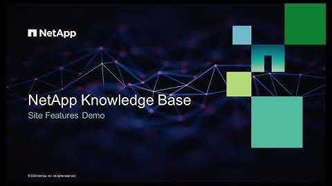 NetApp Knowledge Base Demo
