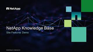 NetApp Knowledge Base Demo screenshot 2