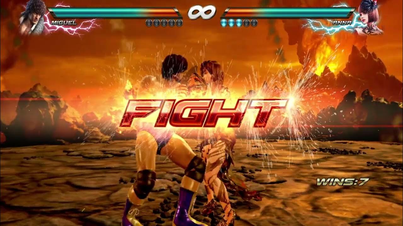 Tekken 7 Anna Trample on miguel (wrestling trunks outfit) - YouTube