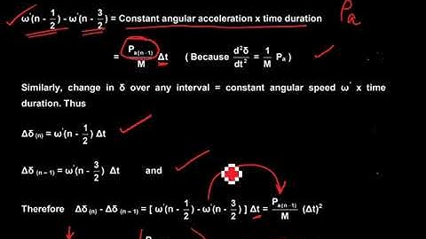 EE 306 | PSA | Module 6 | L38 |  Numerical Solution of Swing Equation