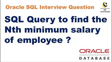 SQL Query to find the Nth minimum salary of employee? || SQL Query Interview Question