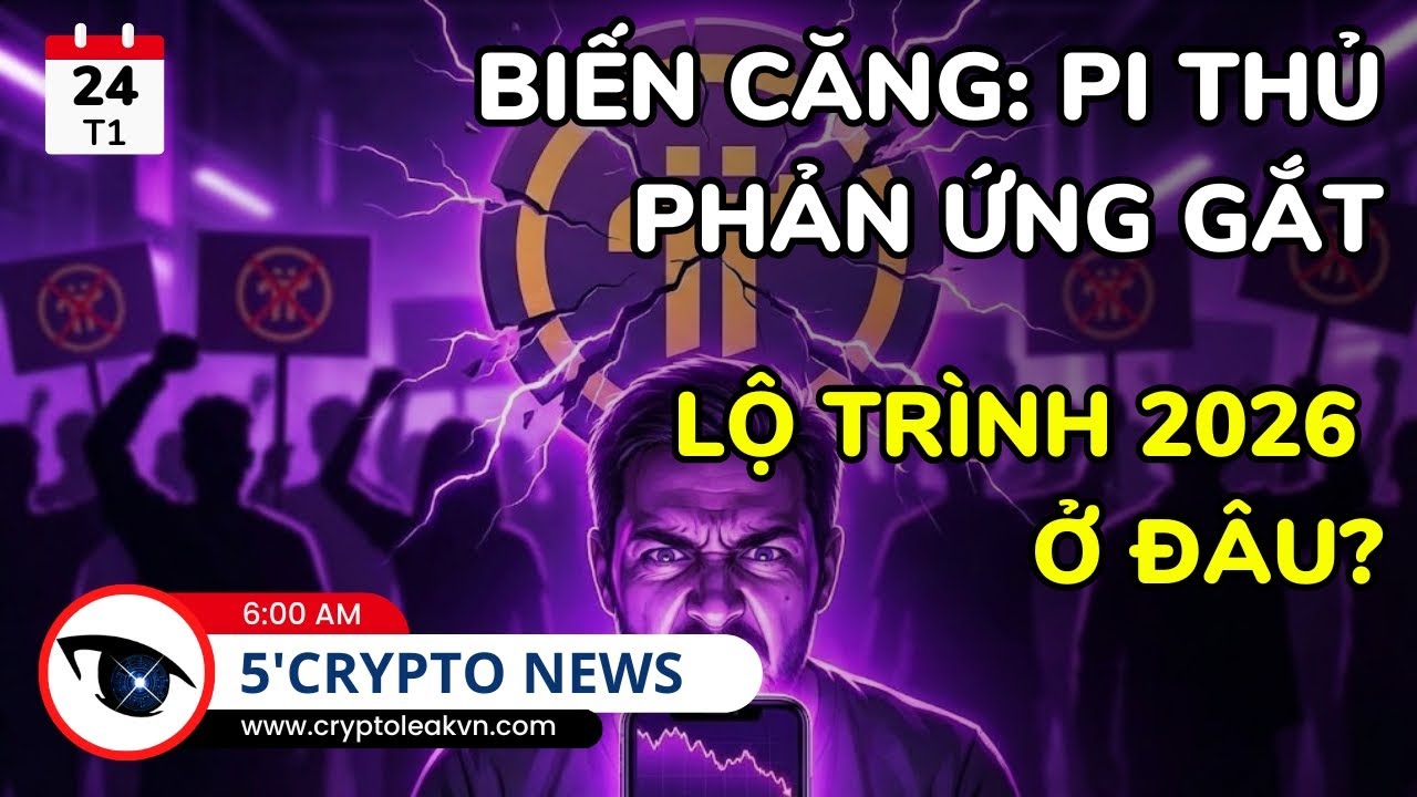 [5 Phút Crypto] Người Chơi Pi Network Phản Ứng Sau Thông Điệp Định Hướng Dự Án 2026