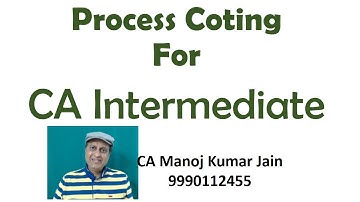 Process Costing | Video Classes for CA Inter Costing | IPCC Costing | Costing new Course