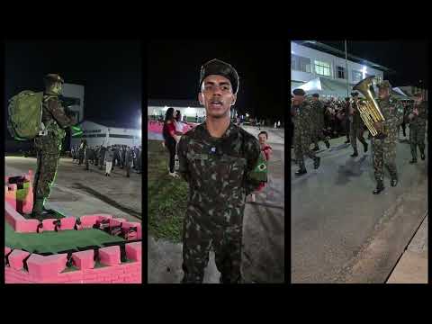 Noite de honra e emoção: Soldados conquistam a boina rajada na 17ª Companhia de Infantaria de Selva