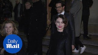 Olga Kurylenko looks chic at Giorgio Armani's Paris Fashion Week show - Daily Mail