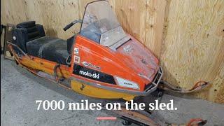 1972 Motoski Capri 340 DIY timelapsed restoration. Vintage snowmobile.