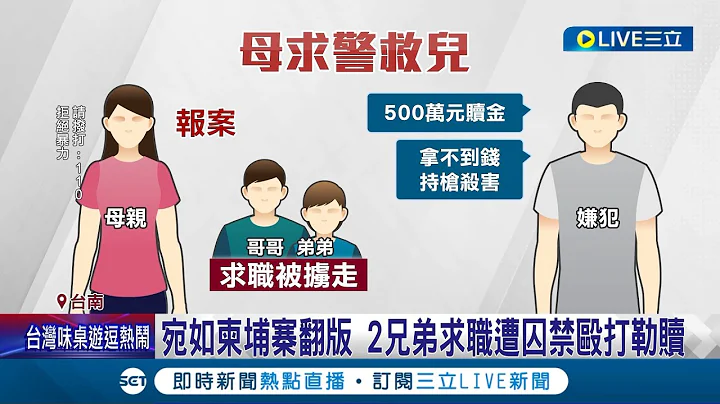 宛如柬埔寨翻版! 台南2兄弟求职遭囚禁殴打勒赎 嫌犯嚣张扬言"拿不到钱持枪杀害" 警方获报4小时成功救人│记者  王绍宇 洪淑珠│【LIVE大现场】20230616│三立新闻台 - 天天要闻