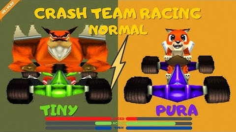 #6 Battle of 2 Tigers (Tiny Tiger Vs Pura)| Crash Team Racing (PS1) - 2 Players Crystal Cup NORMAL