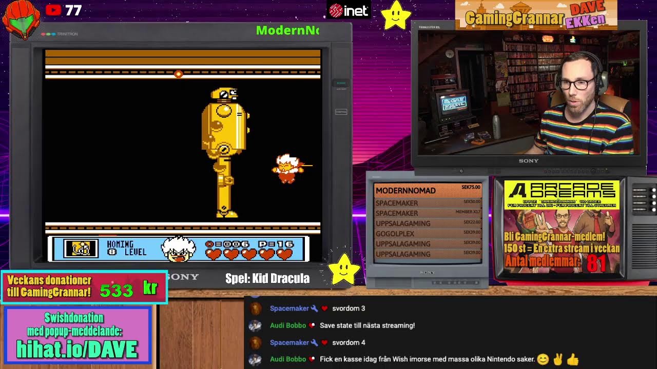 GamingGrannar Livestream 20:00-21:30! Kvällens spel: Kid Dracula till NES/Famicom