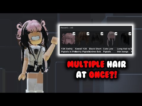 How to put on Multiple Hairs in Roblox Mobile 2023 #roblox #tutorial, Avatar Hair Tutorial