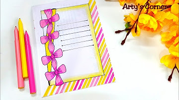 Ribbon Draw | New Border for Assignment | Front Page Design | Border for Project by Arty
