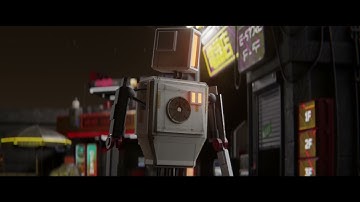 robot animation test (blender eevee)