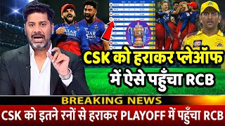 CSK Vs RCB: देखिए Chennai को इतने रनो से ऐसे हराकर PLAY OFF में ऐसे पंहुचा RCB