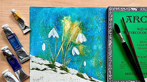 Use SALT! Beginners Loose Flower Watercolor Painti...