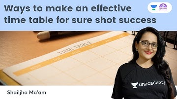 Ways to make an effective time table for sure shot success | CSIR NET 2021 | By Shail Jha