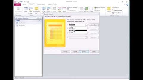 Sorted Data Reports in Access 2010