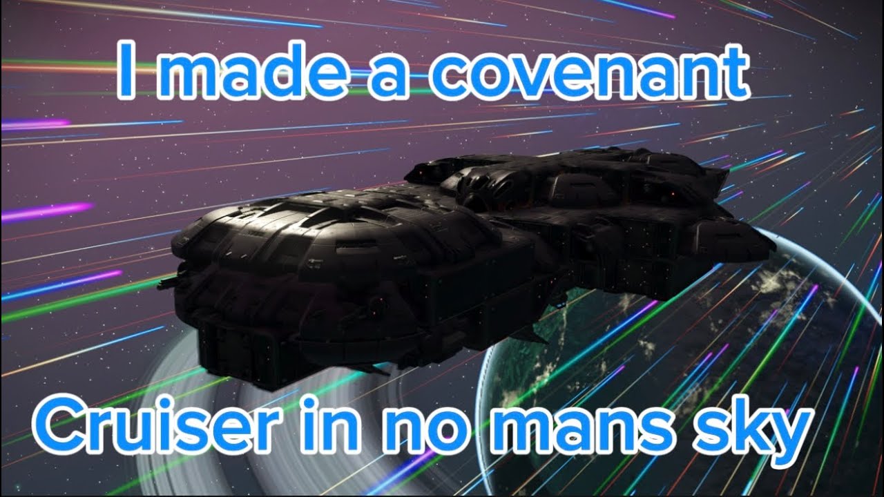 I made a covenant cruiser in no man’s sky ( 