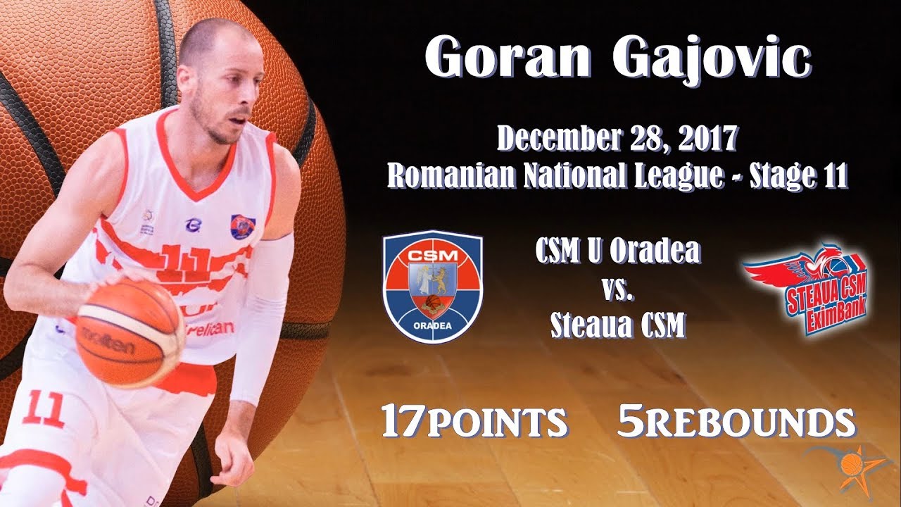 2017 12 28 Goran Gajovic Vs Steaua Csm Eximbank St11 Youtube