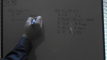 Logic Homework check 7.3 section III