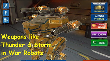 Weapons like Thunder in War Robots | Mech Wars Multiplayer Robots Battle |Mach Robot with 4x Breaker