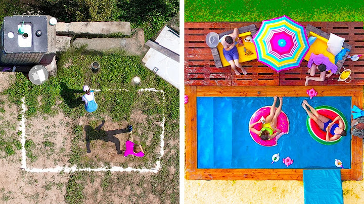 UNA PISCINA FAI DA TE IN GIARDINO || Idee per decorare il giardino