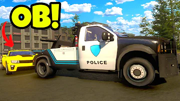 I ARRESTED OB & Towed His Car in Flashing Lights Police Simulator!