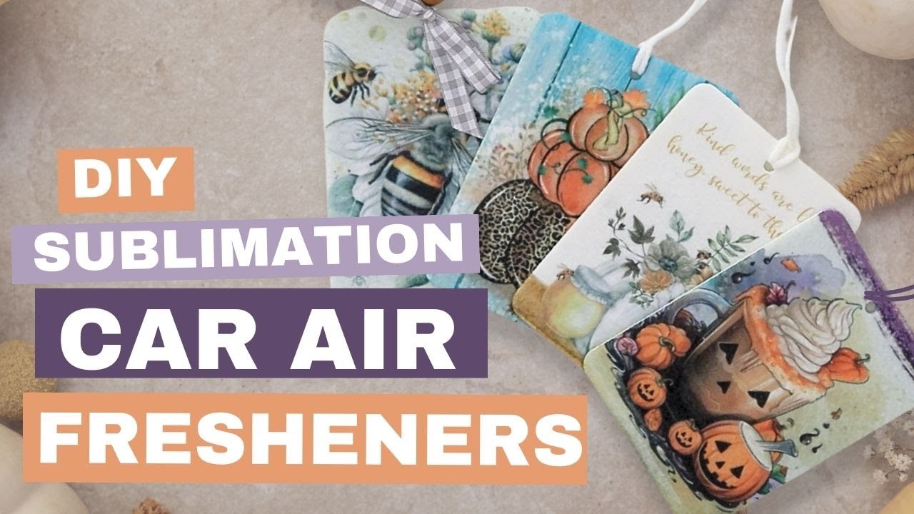 Finphoon 50 Pieces Sublimation Air Freshener Blanks, Air Freshener Car  Scented H
