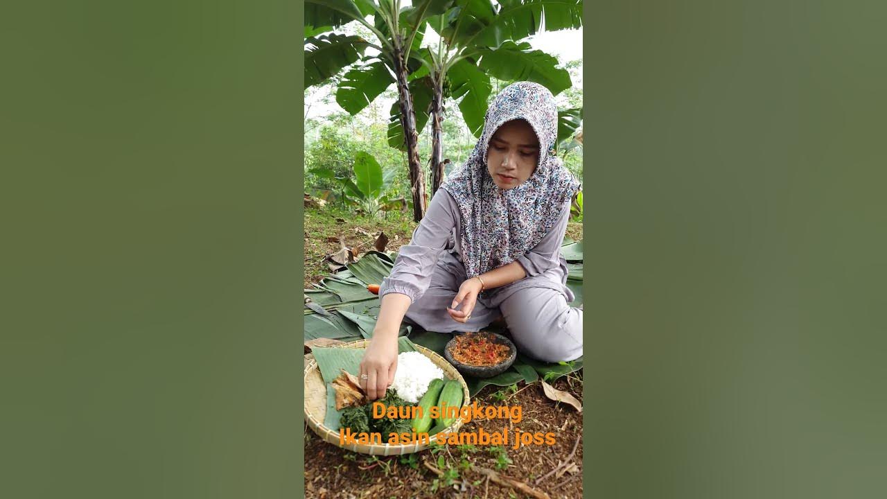 Nikmat ‼daun singkong ikan asin sambal