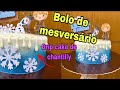 BOLO DE MESVERSÁRIO DA FROZEN COM DRIP CAKE DE CHANTILLY | BOLO PARA MENININHOS | Letícia Borgheti